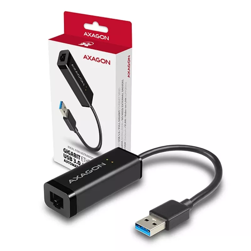 Axagon ADE-SR USB-A gigabitu Ethernet adapteris, Vadu, USB, Ethernet, 1000 Mbit/s, Melns