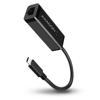 Axagon ADE-SRC USB-C gigabitu Ethernet adapteris, vadu, USB Type-C, Ethernet, 1000 Mbit/s, Melns