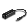 Axagon ADE-SRC USB-C gigabitu Ethernet adapteris, vadu, USB Type-C, Ethernet, 1000 Mbit/s, Melns