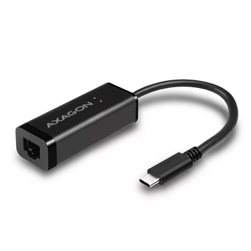 Axagon ADE-SRC USB-C gigabitu Ethernet adapteris, vadu, USB Type-C, Ethernet, 1000 Mbit/s, Melns