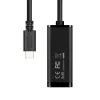 Axagon ADE-SRC USB-C gigabitu Ethernet adapteris, vadu, USB Type-C, Ethernet, 1000 Mbit/s, Melns
