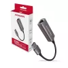 AXAGON USB 3.2 Gen 1 Type-A uz Gigabit Ethernet adapteris ADE-TR — 10/100/1000 Mbps, metāla titāna pelēks, 5000 Mbit/s