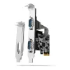 Axagon PCEA-S2N PCIe - 2x seriālo portu 250 kbps adapteris ar SP un LP