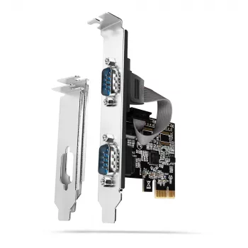 Axagon PCEA-S2N PCIe - 2x seriālo portu 250 kbps adapteris ar SP un LP