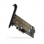 Axagon PCEM2-D PCIe x4 - M.2 NVMe M-key + SATA B-key slot adapteris ar SP un LP