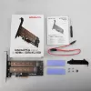 Axagon PCEM2-D PCIe x4 - M.2 NVMe M-key + SATA B-key slot adapteris ar SP un LP