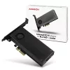 Axagon PCEM2-DC PCIe x4 - M.2 NVMe M-key + SATA B-key slot adapter w. cooler, SP & LP
