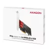 Axagon PCEM2-ND PCIe x8 - divu M.2 NVMe M-key slotu adapteris, RAID, datu slēdzis, ar SP un LP