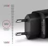 Axagon ACU-DPQ65 GaN sienas lādētājs 65W, 3x ports (USB-A + divi USB-C), PD3.0/QC4+/PPS/Apple