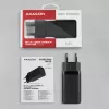 Axagon ACU-DPQ65 GaN sienas lādētājs 65W, 3x ports (USB-A + divi USB-C), PD3.0/QC4+/PPS/Apple