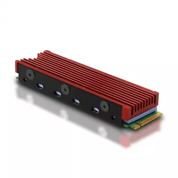 Axagon CRL-M2 Pasīvs alumīnija dzesētājs visiem M.2 SSD, izmērs 2280, augstums 12 mm.
