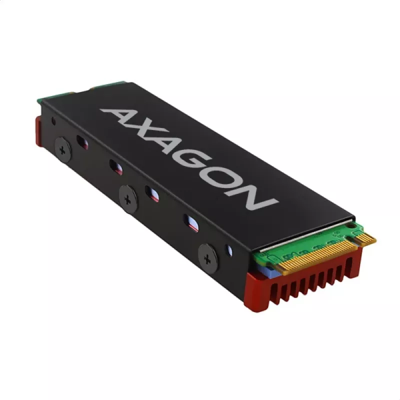 Axagon CRL-M2 Pasīvs alumīnija dzesētājs visiem M.2 SSD, izmērs 2280, augstums 12 mm.