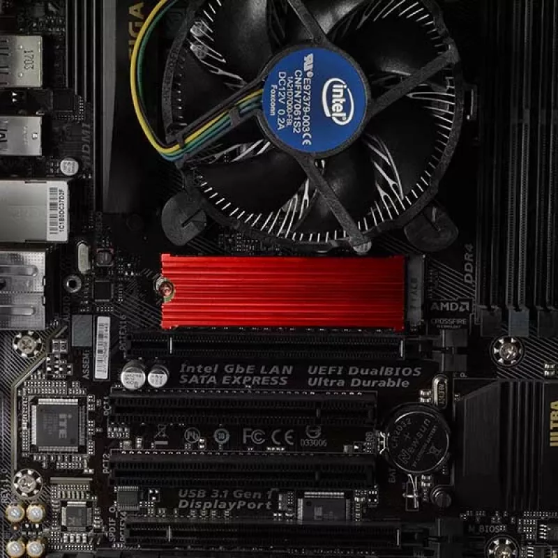 Axagon CRL-M2 Pasīvs alumīnija dzesētājs visiem M.2 SSD, izmērs 2280, augstums 12 mm.