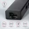 Axagon HMA-GL3A Multiport-Hubs USB 3.0 Type A Gbit-LAN 3x USB-A microSD Vadu USB 3.2 Gen 1 (3.1 Gen 1) Type-A Melns