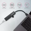 Axagon HMA-GL3A Multiport-Hubs USB 3.0 Type A Gbit-LAN 3x USB-A microSD Vadu USB 3.2 Gen 1 (3.1 Gen 1) Type-A Melns