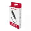 Axagon HMC-6GL USB 3.2 Gen 1 centrmezgls, 3x USB-A, HDMI 4k/30Hz, RJ-45, PD 100W, 20 cm USB-C kabelis