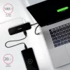 Axagon HMC-6GL USB 3.2 Gen 1 centrmezgls, 3x USB-A, HDMI 4k/30Hz, RJ-45, PD 100W, 20 cm USB-C kabelis