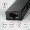 USB-C centrmezgls Axagon HMC-GL3A 3x USB-A Gbit-LAN Melns