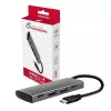 AXAGON HMC-4G2, USB-C 3.2 Gen 2 10 Gb/s centrmezgls, porti 2x USB-A + 2x USB-C, USB-C kabelis 13 cm