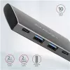 AXAGON HMC-4G2, USB-C 3.2 Gen 2 10 Gb/s centrmezgls, porti 2x USB-A + 2x USB-C, USB-C kabelis 13 cm
