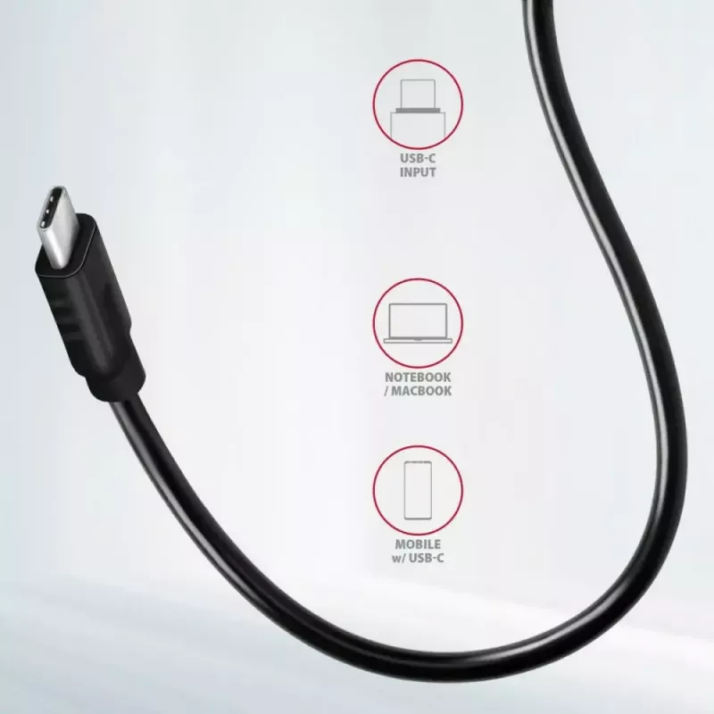 AXAGON HMC-4G2, USB-C 3.2 Gen 2 10 Gb/s centrmezgls, porti 2x USB-A + 2x USB-C, USB-C kabelis 13 cm