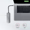 Axagon HMC-5 USB 3.2 Gen 1 centrmezgls, 2x USB-A, HDMI, SD/microSD, PD 100W, 20cm USB-C kabelis