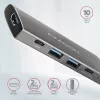 Axagon HMC-5G2 SPEEDSTER 5 vienā USB-C centrmezgls, 2x USB-A, 2x USB-C, HDMI, PD 60 W