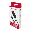 Axagon HUE-M1AL 4x USB 3.2 Gen 1 MINI centrmezgls, metāls, 1,2 m USB-A kabelis