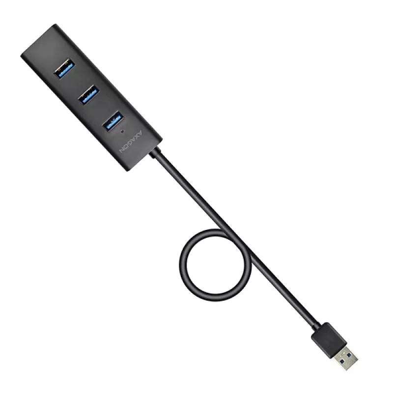 Axagon HUE-S2BL 4x USB 3.0 CHARGING centrmezgls ar 1,2 m kabeli, micro USB barošana