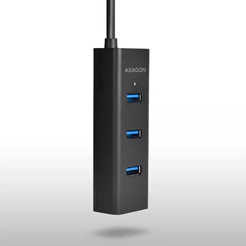 Axagon HUE-S2BL 4x USB 3.0 CHARGING centrmezgls ar 1,2 m kabeli, micro USB barošana