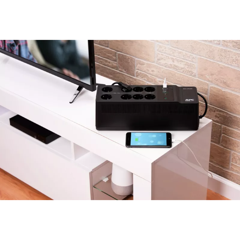 APC Back-UPS BE850G2-GR - Avārijas barošanas bloks 8 kontaktligzdas, 850VA, 2 USB lādētāji, 1 USB datu ports