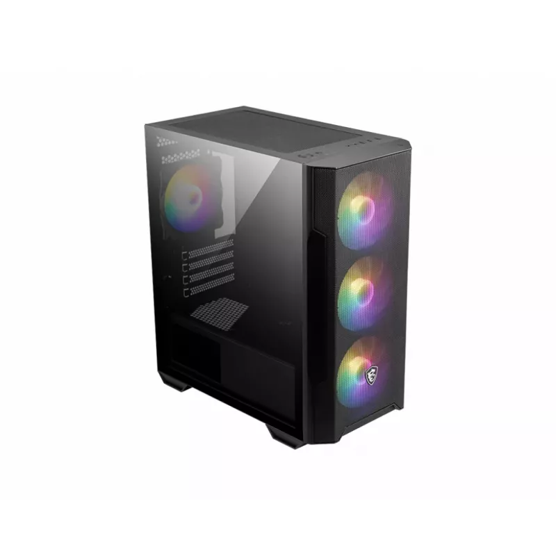 MSI MAG Forge M100R Midi Tower melns, caurspīdīgs