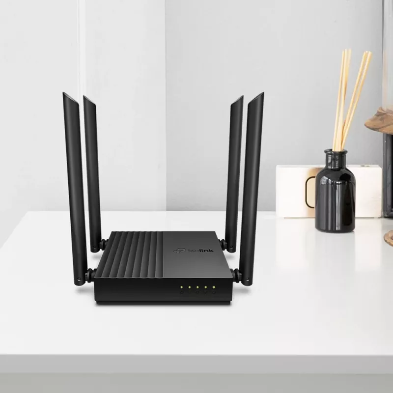 TP-Link ARCHER A64 bezvadu maršrutētājs Gigabit Ethernet Divjoslu (2,4 GHz / 5 GHz) Melns