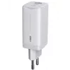 IBOX mobilās ierīces lādētājs ILUC65W, 65W, 2x USB-C + 1x USB-A, balts, 1,5 m kabelis
