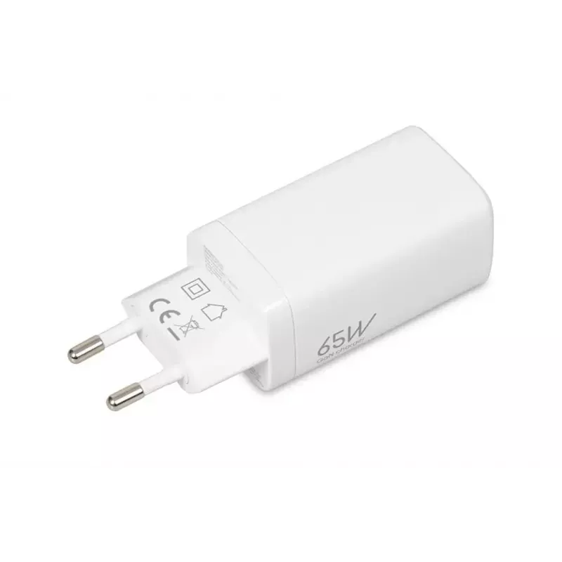 IBOX mobilās ierīces lādētājs ILUC65W, 65W, 2x USB-C + 1x USB-A, balts, 1,5 m kabelis