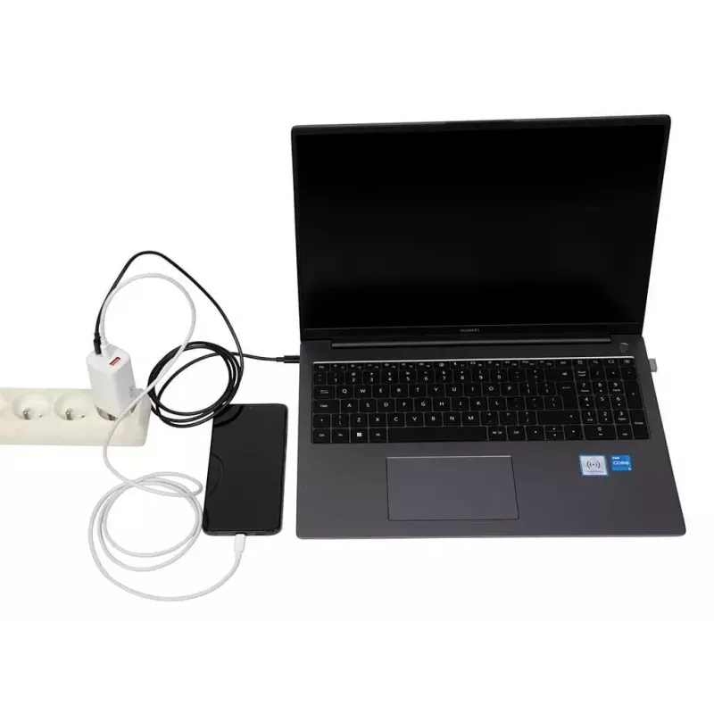 IBOX mobilās ierīces lādētājs ILUC65W, 65W, 2x USB-C + 1x USB-A, balts, 1,5 m kabelis