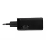 Maiņstrāvas mobilo ierīču lādētājs IBOX ILUC65B — 65 W, 3x USB (2x USB‑A Gen1, 1x USB‑C), melns, 100–240 V