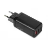 Maiņstrāvas mobilo ierīču lādētājs IBOX ILUC65B — 65 W, 3x USB (2x USB‑A Gen1, 1x USB‑C), melns, 100–240 V