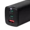 Maiņstrāvas mobilo ierīču lādētājs IBOX ILUC65B — 65 W, 3x USB (2x USB‑A Gen1, 1x USB‑C), melns, 100–240 V