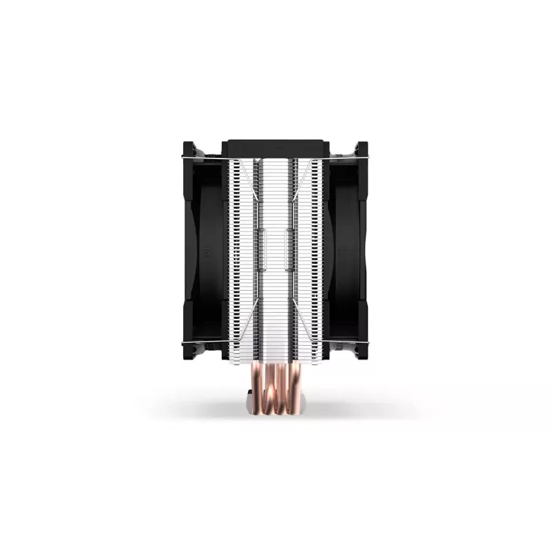 Gaisa dzesētājs ENDORFY Fera 5 Dual Fan — 2x 120 mm PWM ventilatori, 4 siltuma caurules, TDP 220 W, saderīgs ar LGA 2011 un dažādiem ligzdām, melns