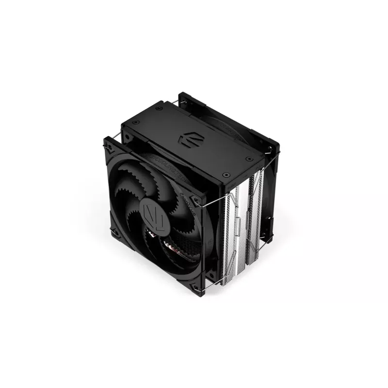 Gaisa dzesētājs ENDORFY Fera 5 Dual Fan — 2x 120 mm PWM ventilatori, 4 siltuma caurules, TDP 220 W, saderīgs ar LGA 2011 un dažādiem ligzdām, melns