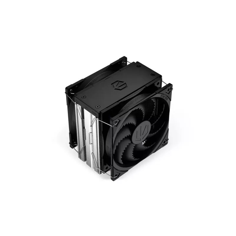 Gaisa dzesētājs ENDORFY Fera 5 Dual Fan — 2x 120 mm PWM ventilatori, 4 siltuma caurules, TDP 220 W, saderīgs ar LGA 2011 un dažādiem ligzdām, melns