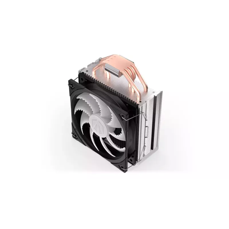 Gaisa dzesētājs ENDORFY Fera 5 ARGB 120 mm melns — 4 siltuma caurules, 1x120 mm PWM ventilators, TDP 220 W, augstums 155 mm