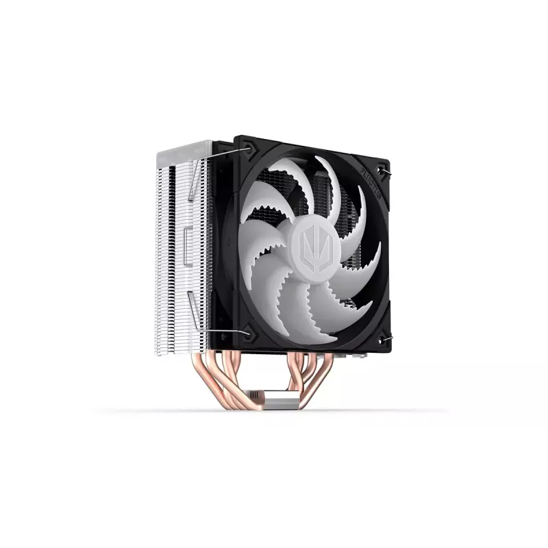 Gaisa dzesētājs ENDORFY Fera 5 ARGB 120 mm melns — 4 siltuma caurules, 1x120 mm PWM ventilators, TDP 220 W, augstums 155 mm