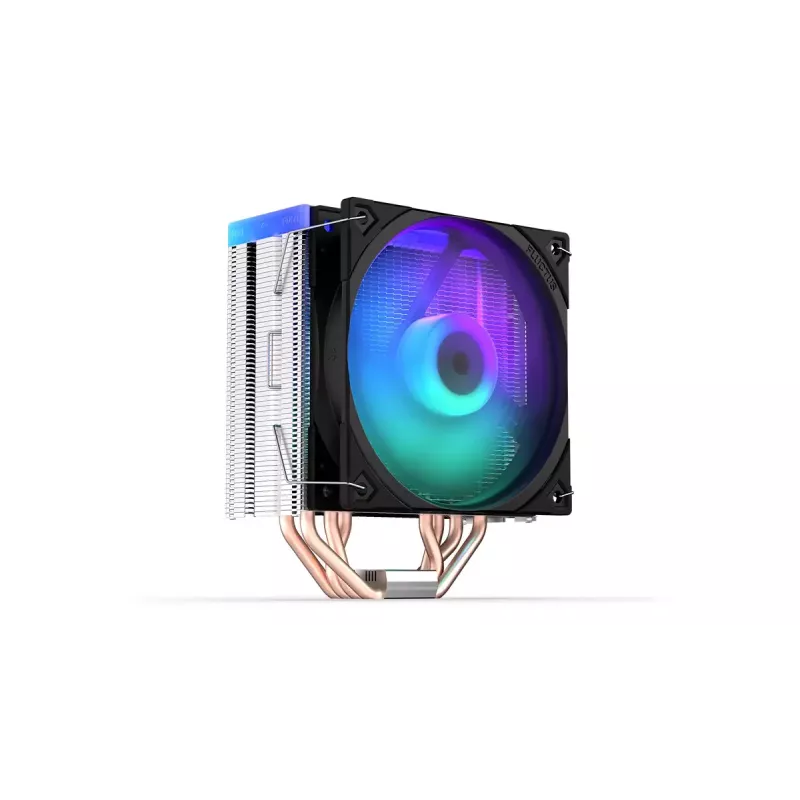 Gaisa dzesētājs ENDORFY Fera 5 ARGB 120 mm melns — 4 siltuma caurules, 1x120 mm PWM ventilators, TDP 220 W, augstums 155 mm