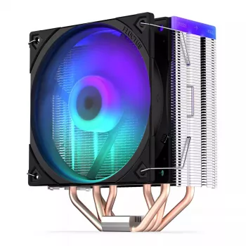 Gaisa dzesētājs ENDORFY Fera 5 ARGB 120 mm melns — 4 siltuma caurules, 1x120 mm PWM ventilators, TDP 220 W, augstums 155 mm