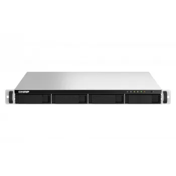QNAP TS-464U-RP NAS Rack (1U) Intel® Celeron® N5095 8 GB DDR4 0 TB QNAP Turbo System Alumīnijs, Melns