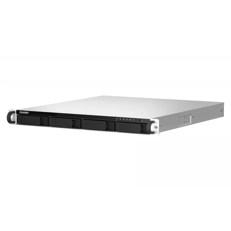 QNAP TS-464U-RP NAS Rack (1U) Intel® Celeron® N5095 8 GB DDR4 0 TB QNAP Turbo System Alumīnijs, Melns