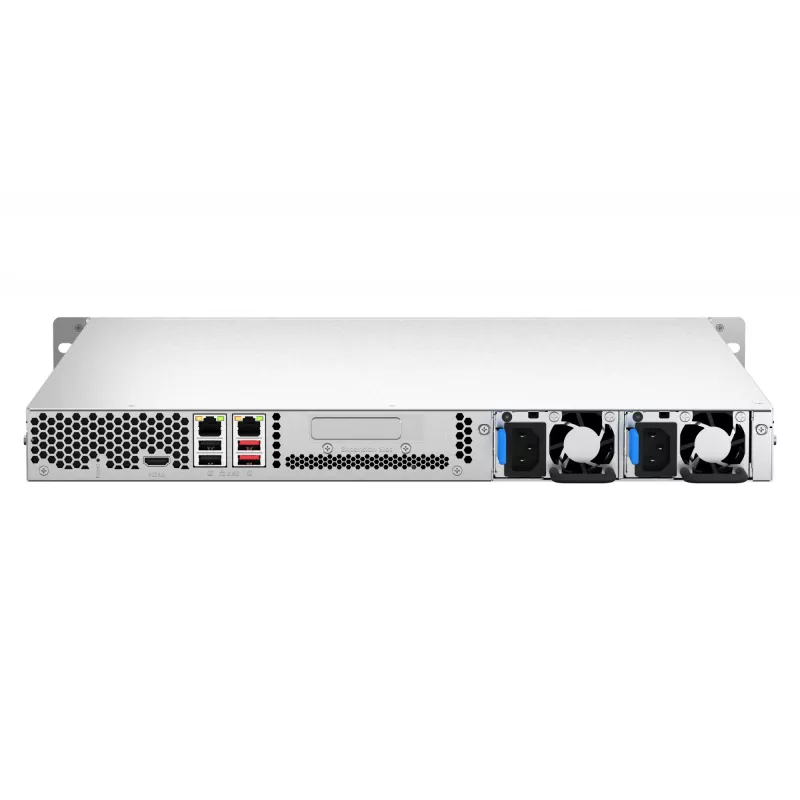 QNAP TS-464U-RP NAS Rack (1U) Intel® Celeron® N5095 8 GB DDR4 0 TB QNAP Turbo System Alumīnijs, Melns