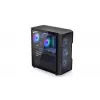PC korpuss ENDORFY Regnum 400 ARGB Tower Black — ATX, rūdīts stikls, ARGB, 3x120mm priekšā, 1x120mm aizmugurē, atbalsta GPU līdz 37 cm